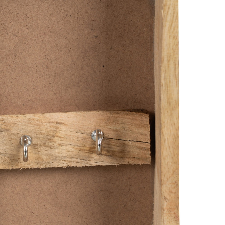 KEY BOX WHITE-NATURAL 18 X 7.50 X 28 CM
