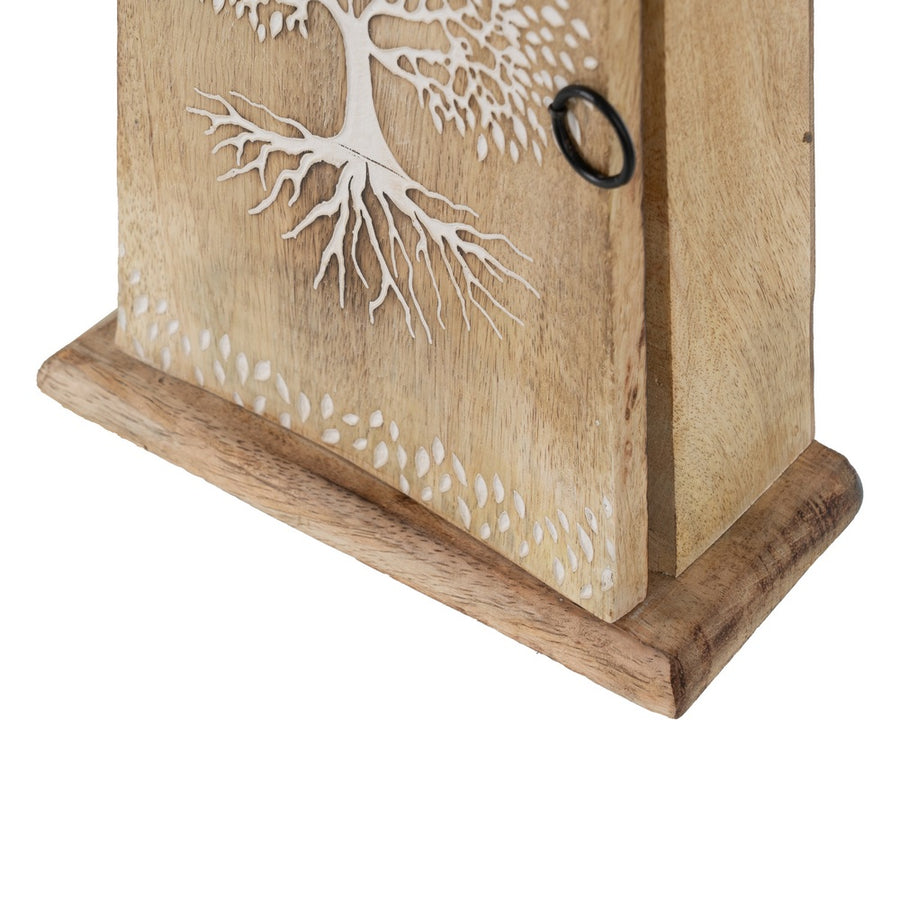 KEY BOX WHITE-NATURAL 18 X 7.50 X 28 CM