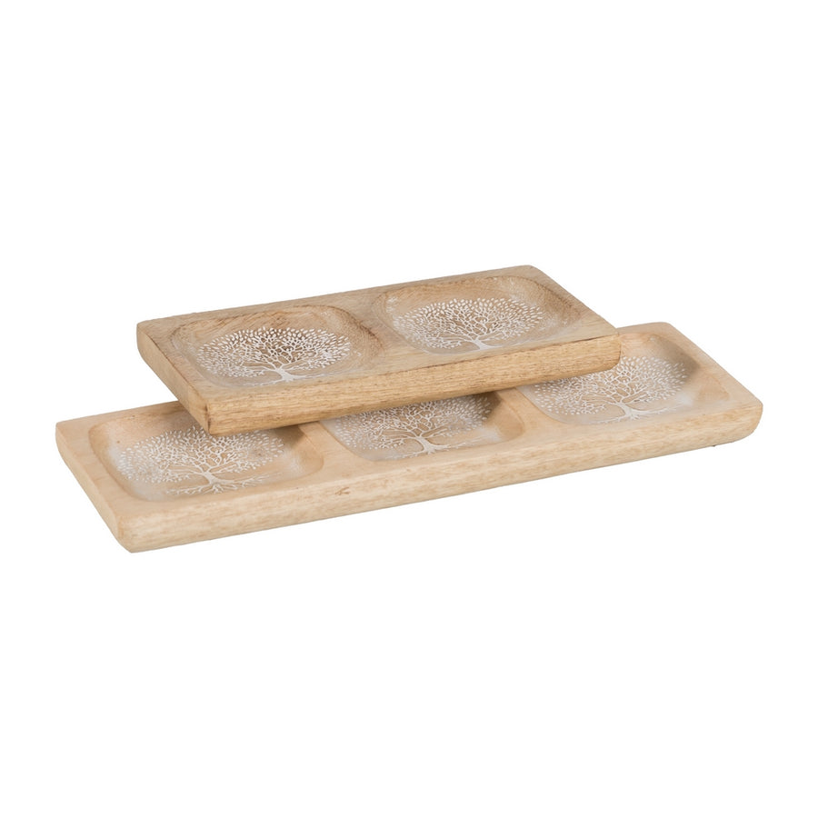 S/2 BANDEJAS BLANCO-NATURAL 30 X 10 X 2,50 CM