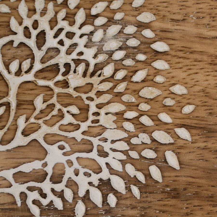 S/2 BANDEJAS BLANCO-NATURAL 25 X 15 X 2,50 CM