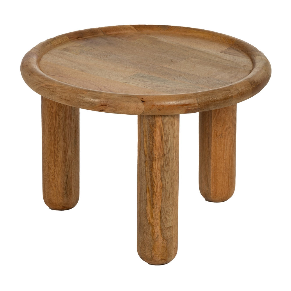 MESITA NATURAL MADERA DE MANGO 50 X 50 X 36 CM