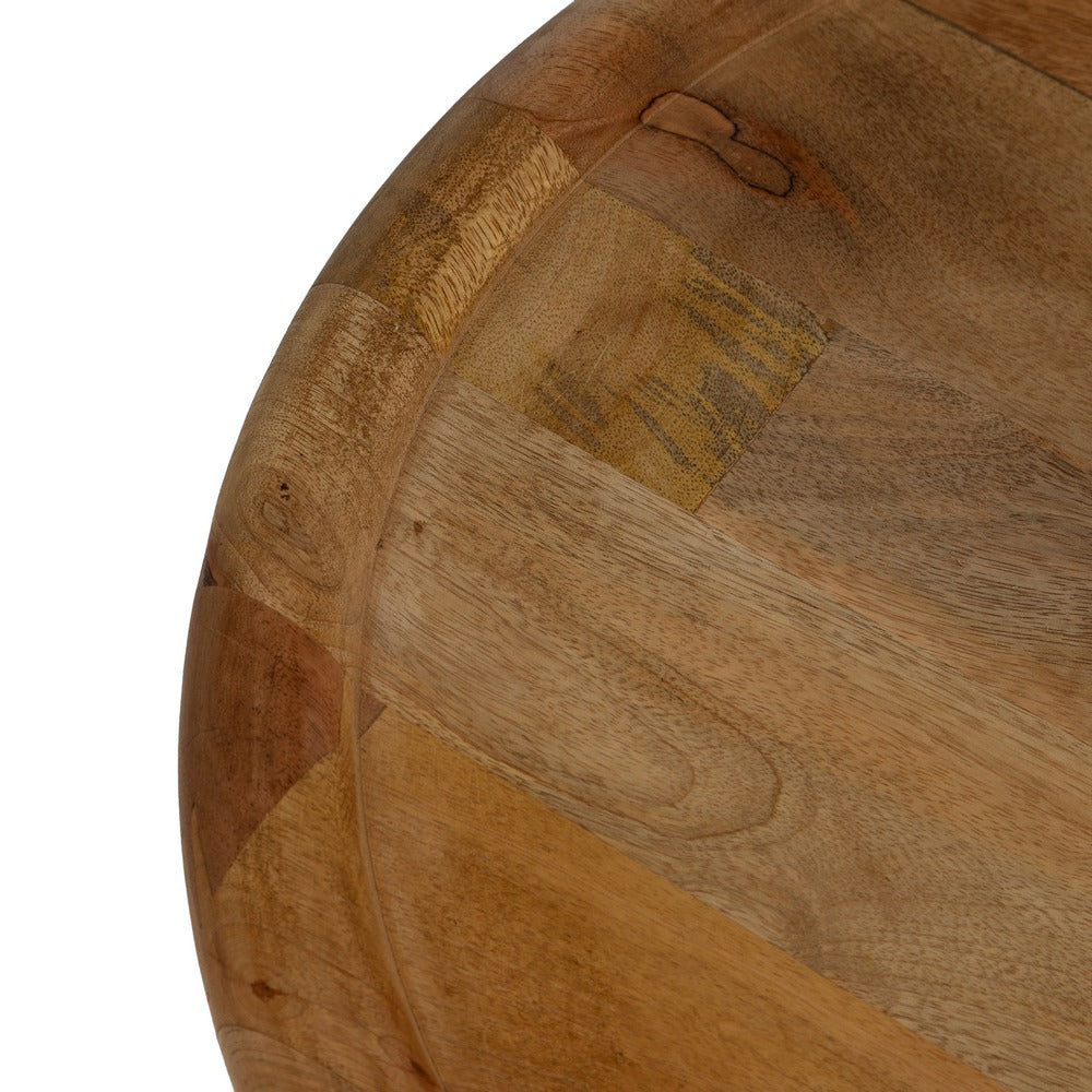 MESITA NATURAL MADERA DE MANGO 50 X 50 X 36 CM