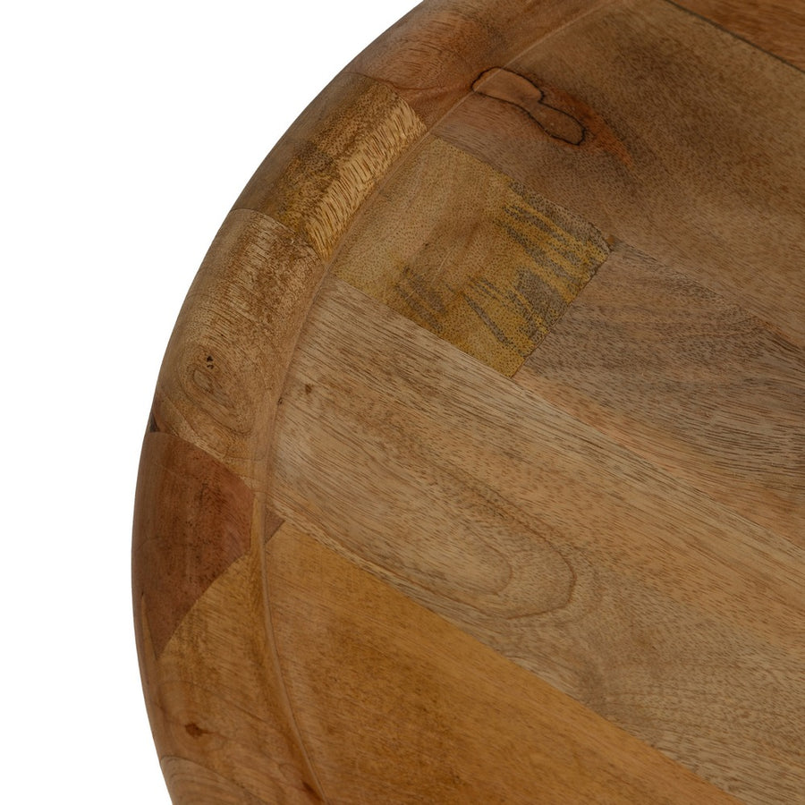 MESITA NATURAL MADERA DE MANGO 50 X 50 X 36 CM
