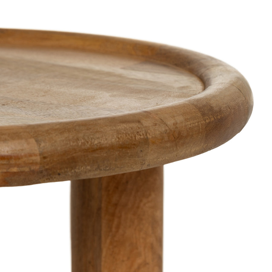 MESITA NATURAL MADERA DE MANGO 50 X 50 X 36 CM