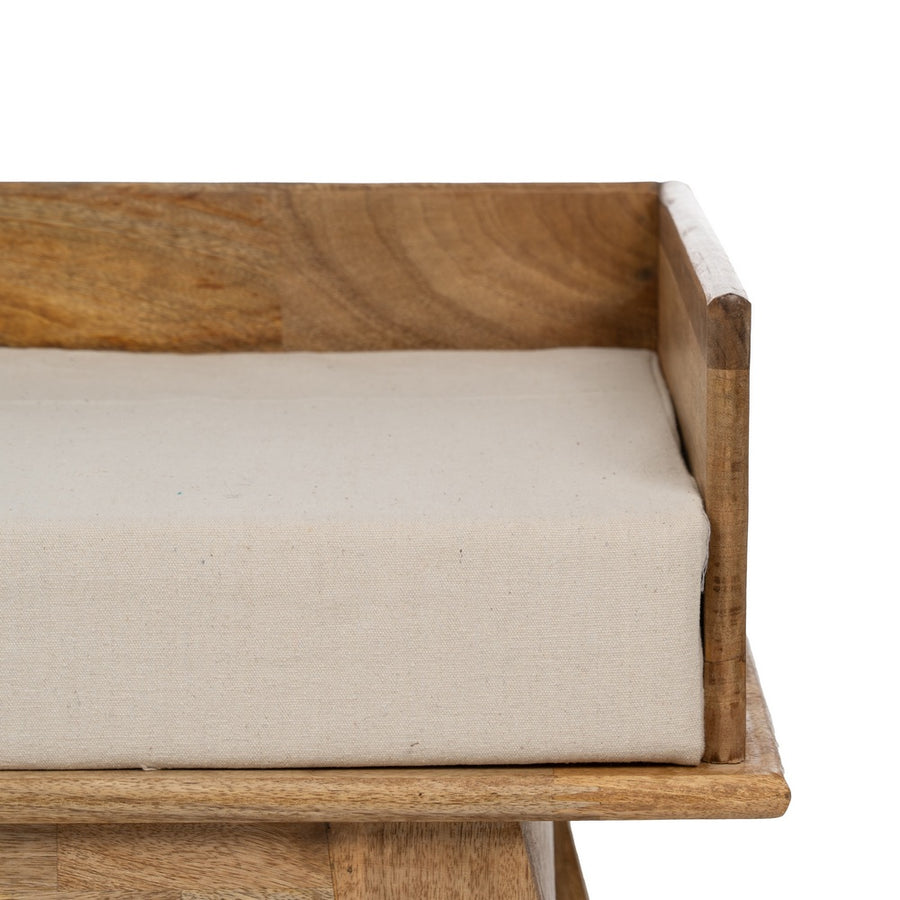BANCO NATURAL MADERA DE MANGO 98 X 46 X 54 CM