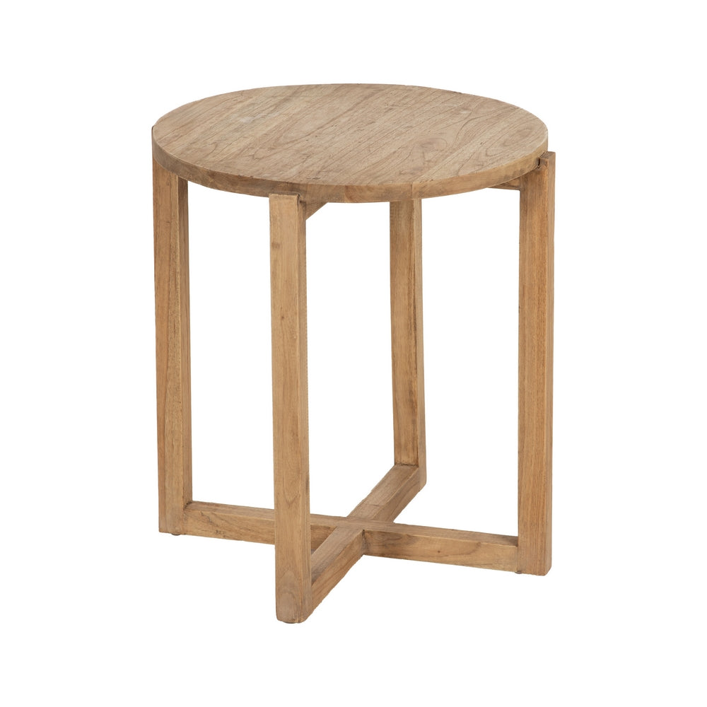 MESA AUXILIAR NATURAL MADERA MINDI SALÓN 40 X 40 X 45 CM