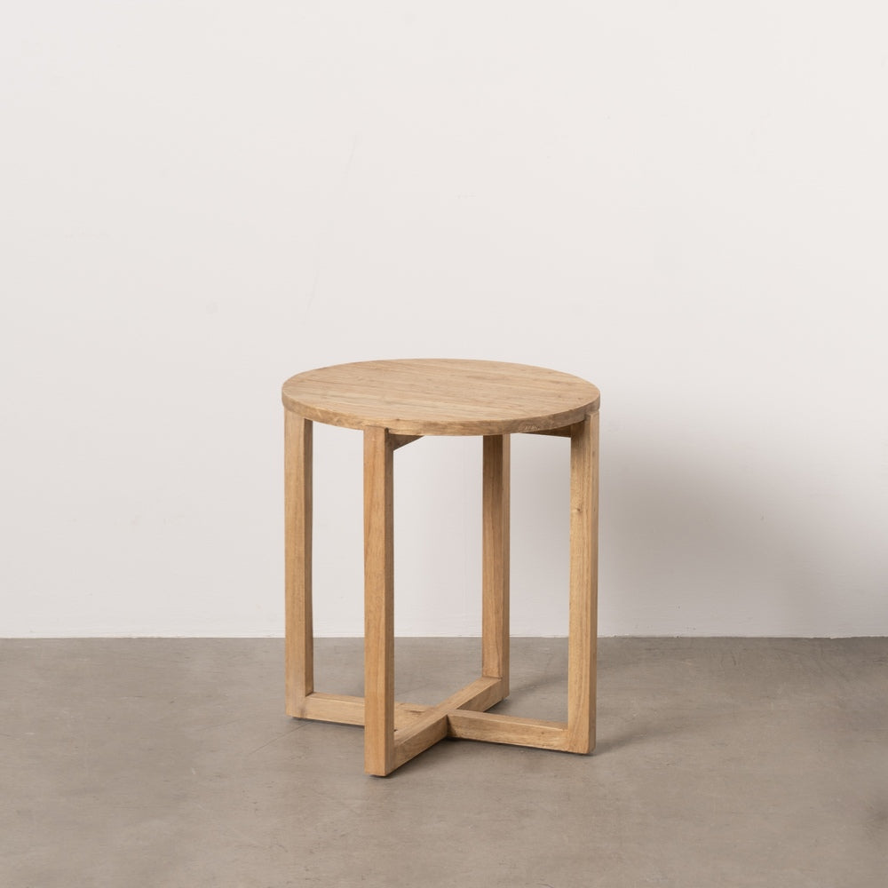 MESA AUXILIAR NATURAL MADERA MINDI SAL�N 40 X 40 X 45 CM