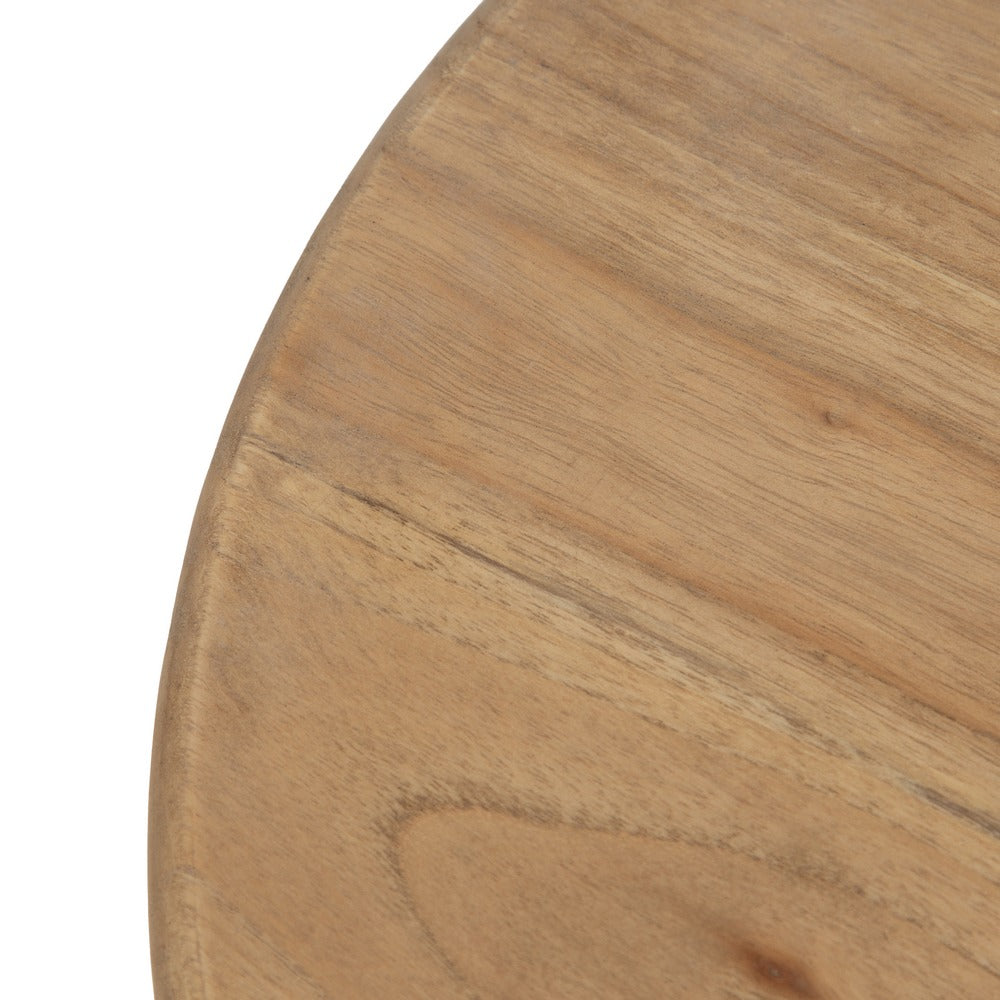 MESA AUXILIAR NATURAL MADERA MINDI SALÓN 40 X 40 X 55 CM