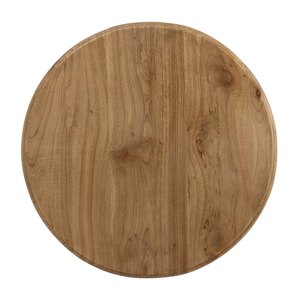 MESA AUXILIAR NATURAL MADERA MINDI SALÓN 50 X 50 X 64 CM