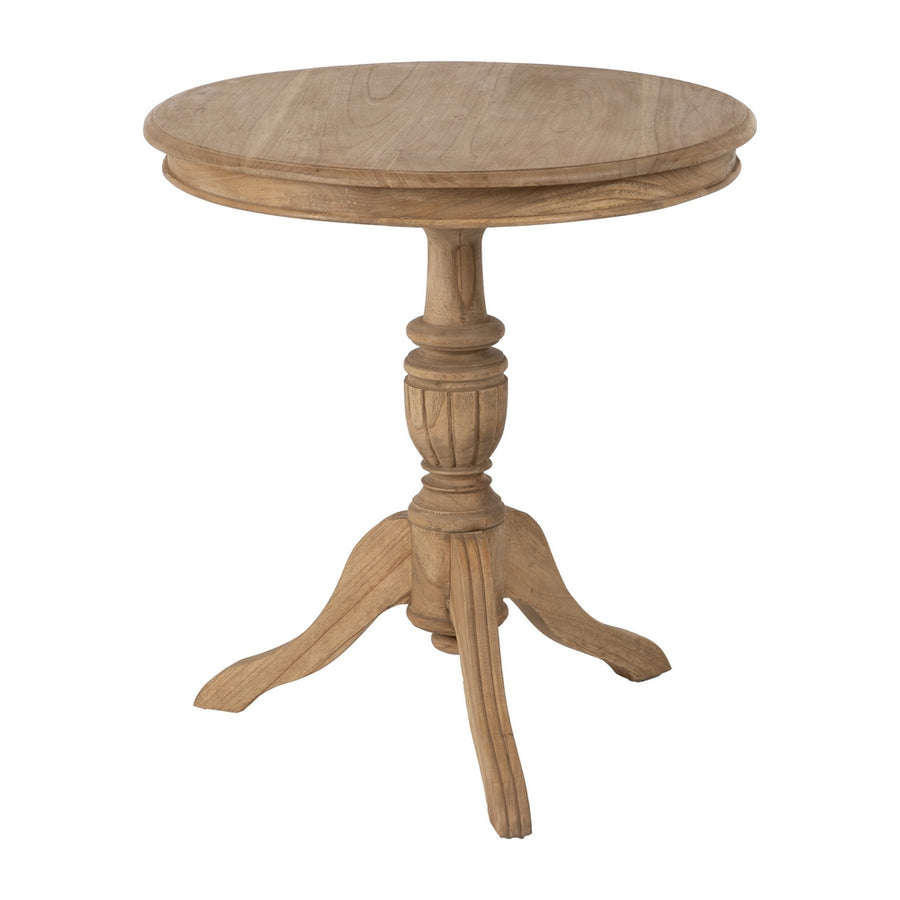 MESA AUXILIAR NATURAL MADERA MINDI SALÓN 70 X 70 X 77 CM