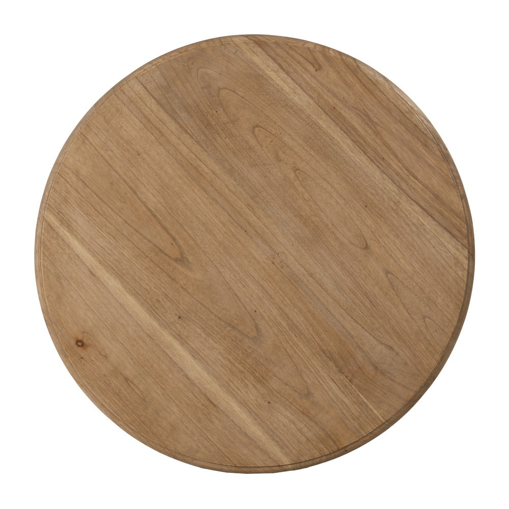 MESA AUXILIAR NATURAL MADERA MINDI SALÓN 70 X 70 X 77 CM