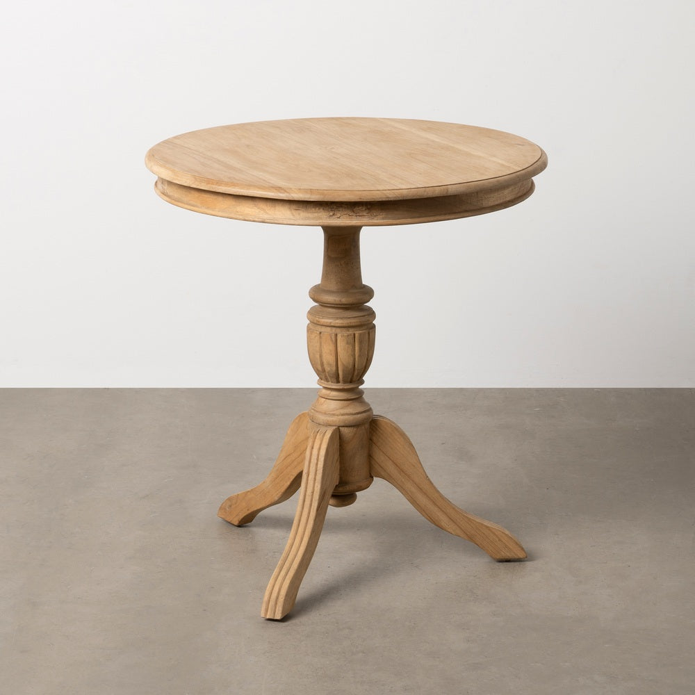 MESA AUXILIAR NATURAL MADERA MINDI SALÓN 70 X 70 X 77 CM