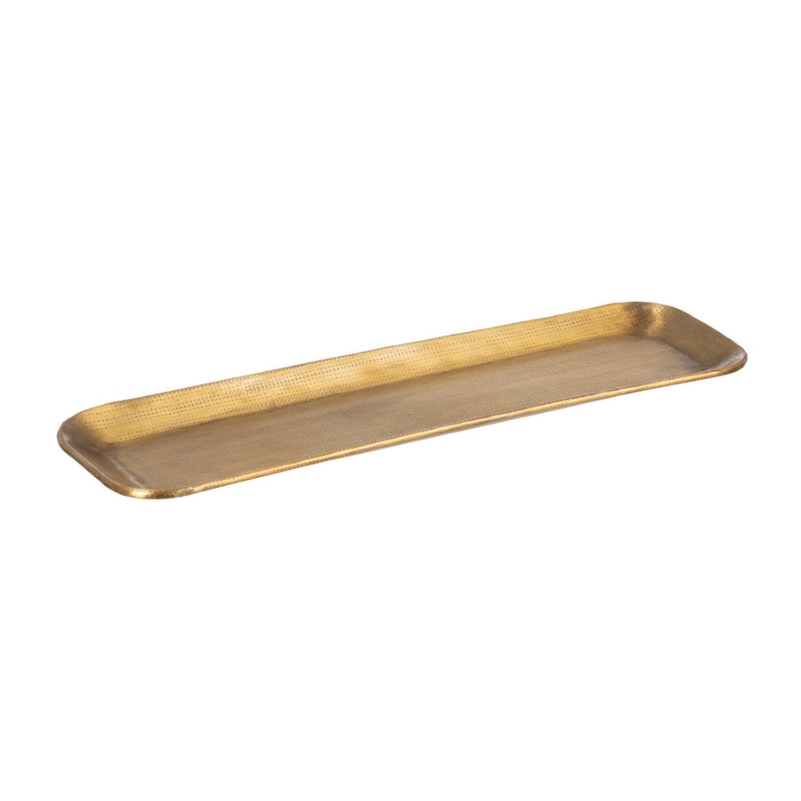S/3 BANDEJA ORO VIEJO METAL DECORACIÓN 48,30 X 14 CM