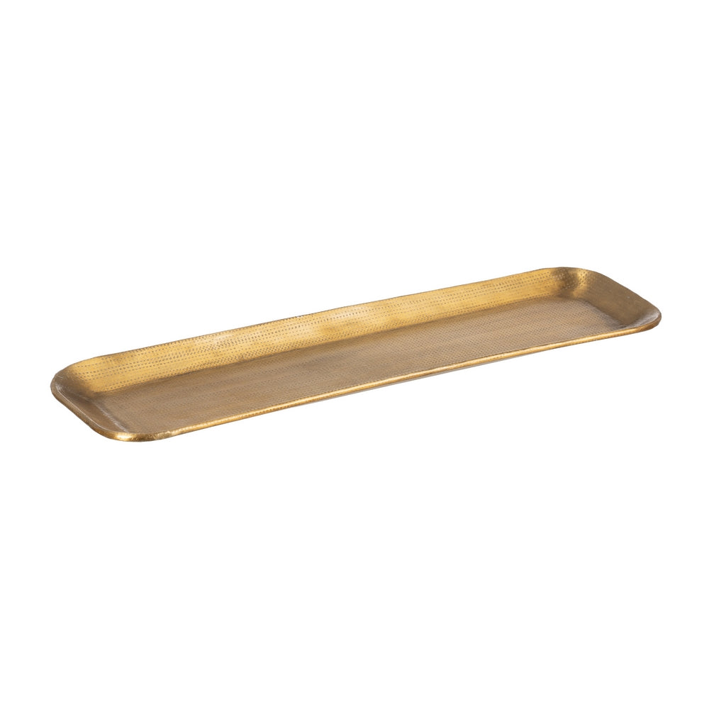 S/3 BANDEJA ORO VIEJO METAL DECORACIÓN 48,30 X 14 CM