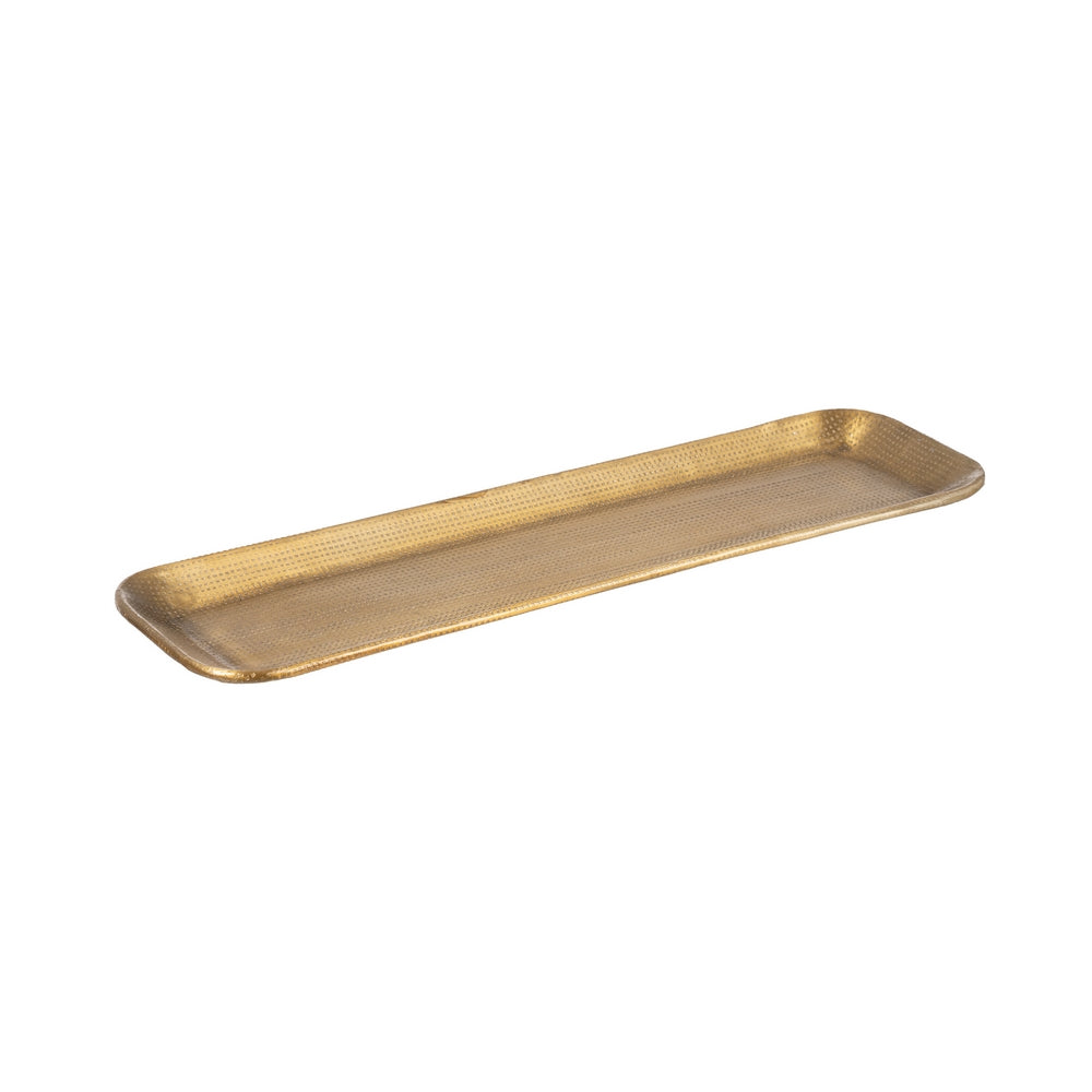 S/3 BANDEJA ORO VIEJO METAL DECORACIÓN 48,30 X 14 CM