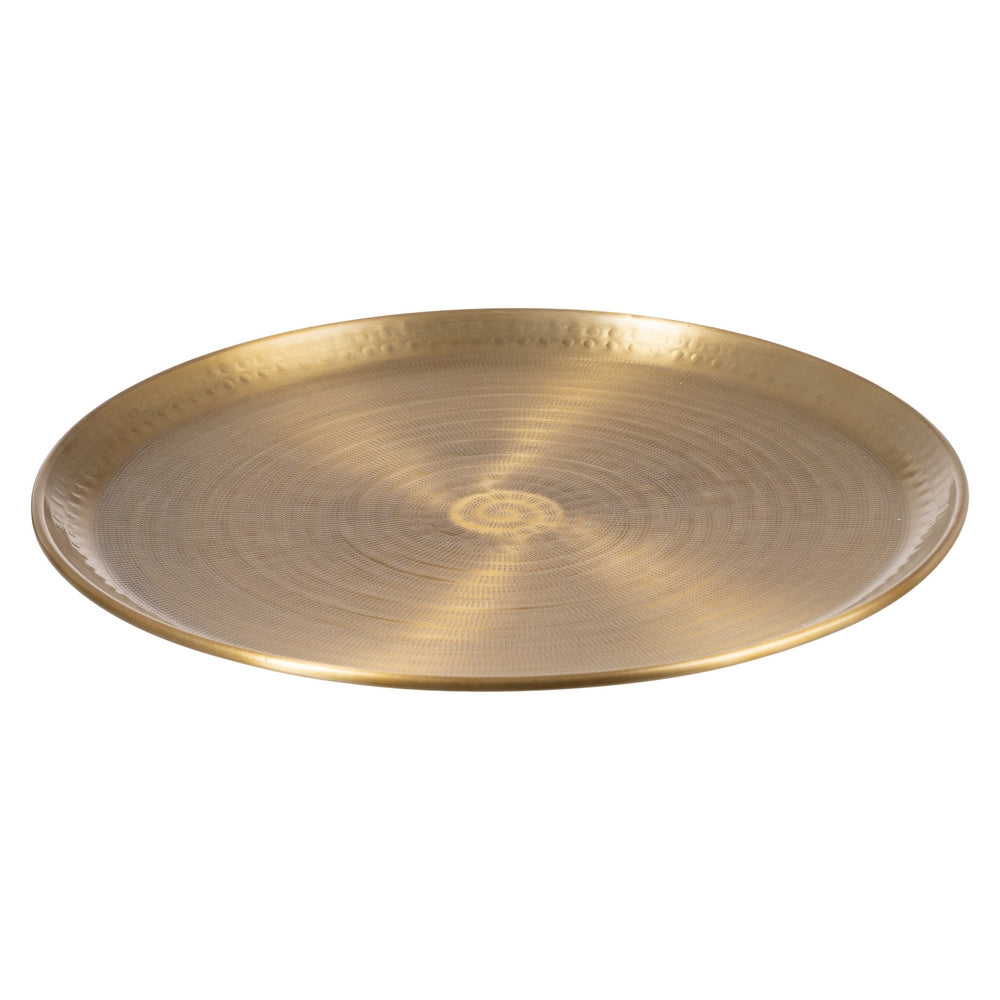 S/4 BANDEJA ORO VIEJO METAL DECORACI�N 47,60 X 47,60 CM