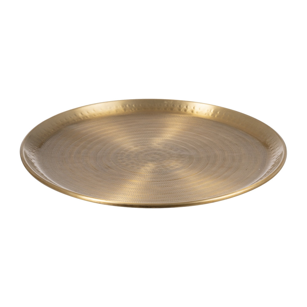 S/4 BANDEJA ORO VIEJO METAL DECORACIÓN 47,60 X 47,60 CM