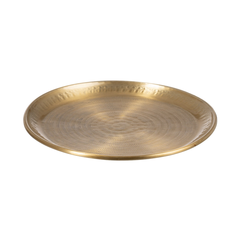 S/4 BANDEJA ORO VIEJO METAL DECORACIÓN 47,60 X 47,60 CM
