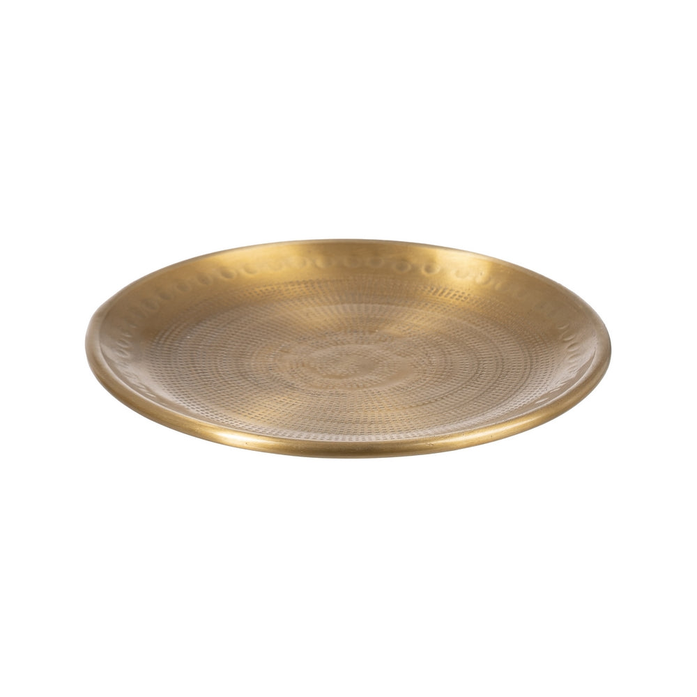 S/4 BANDEJA ORO VIEJO METAL DECORACIÓN 47,60 X 47,60 CM