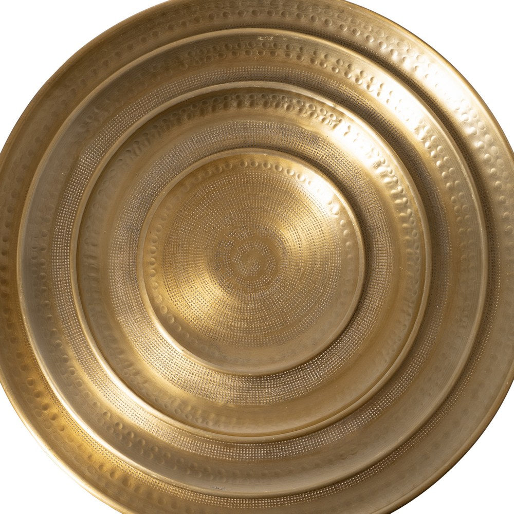 S/4 BANDEJA ORO VIEJO METAL DECORACIÓN 47,60 X 47,60 CM