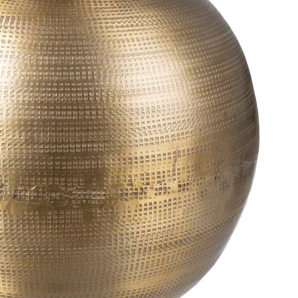 JARRÓN ORO VIEJO METAL DECORACIÓN 20,30 X 20,30 X 41,90 CM