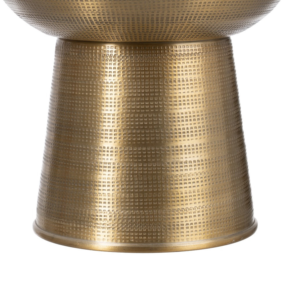 JARRÓN ORO VIEJO METAL DECORACIÓN 20,30 X 20,30 X 41,90 CM