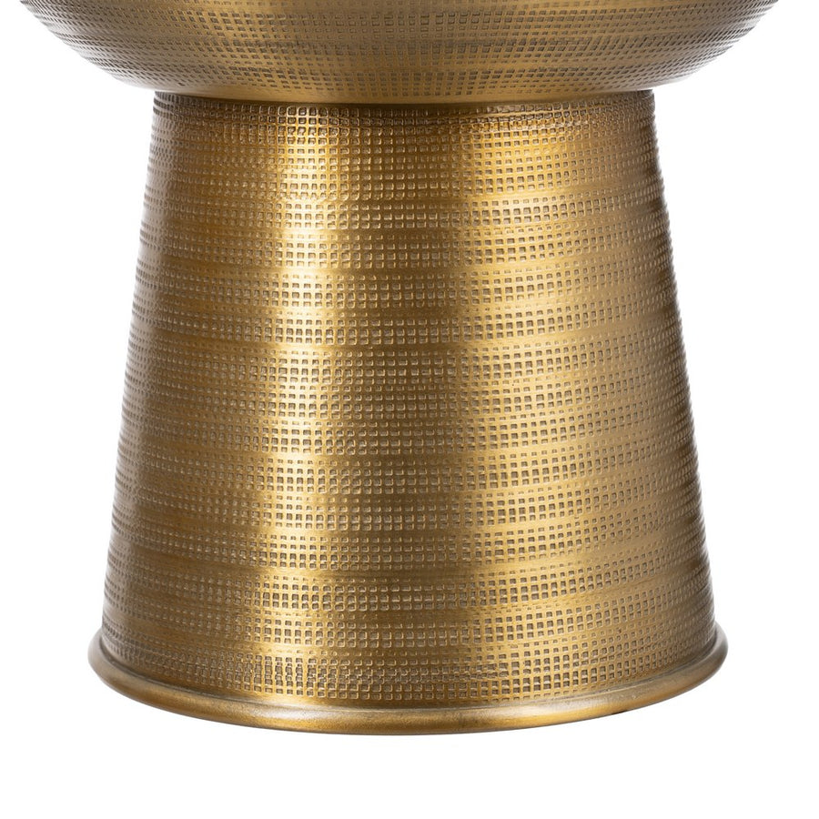 OLD GOLD VASE METAL DECORATION 25.40 X 25.40 X 50.80 CM