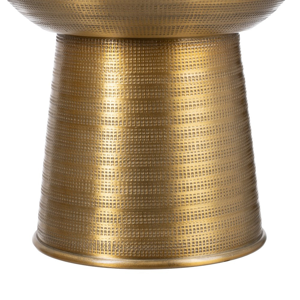 JARRÓN ORO VIEJO METAL DECORACIÓN 25,40 X 25,40 X 50,80 CM