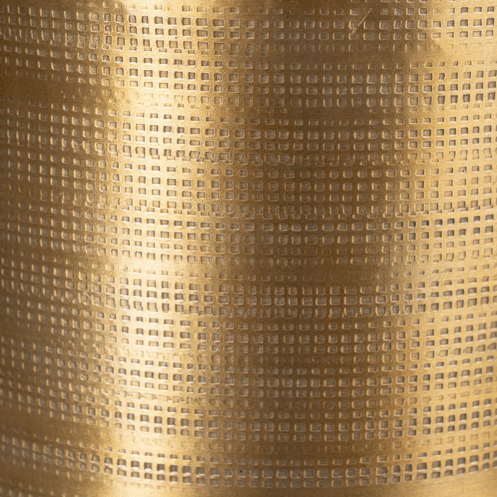 JARRÓN ORO VIEJO METAL DECORACIÓN 16,50 X 16,50 X 35,50 CM