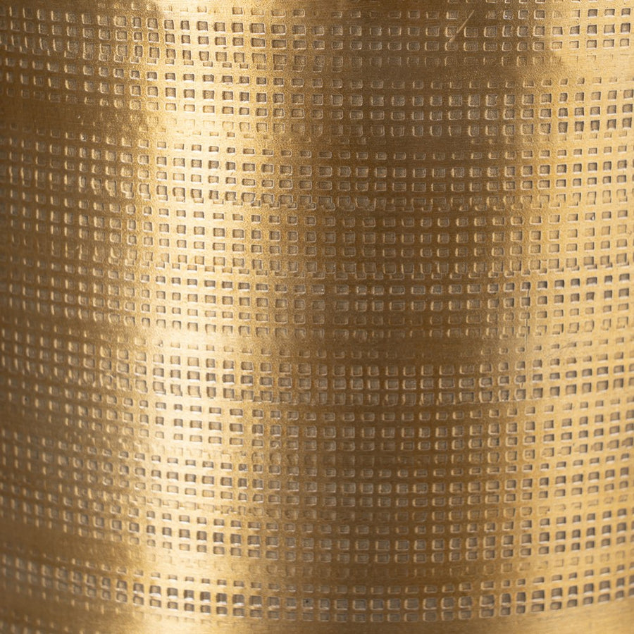 JARRÓN ORO VIEJO METAL DECORACIÓN 16,50 X 16,50 X 35,50 CM
