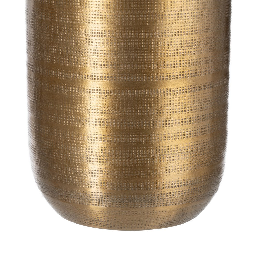 JARRÓN ORO VIEJO METAL DECORACIÓN 16,50 X 16,50 X 35,50 CM