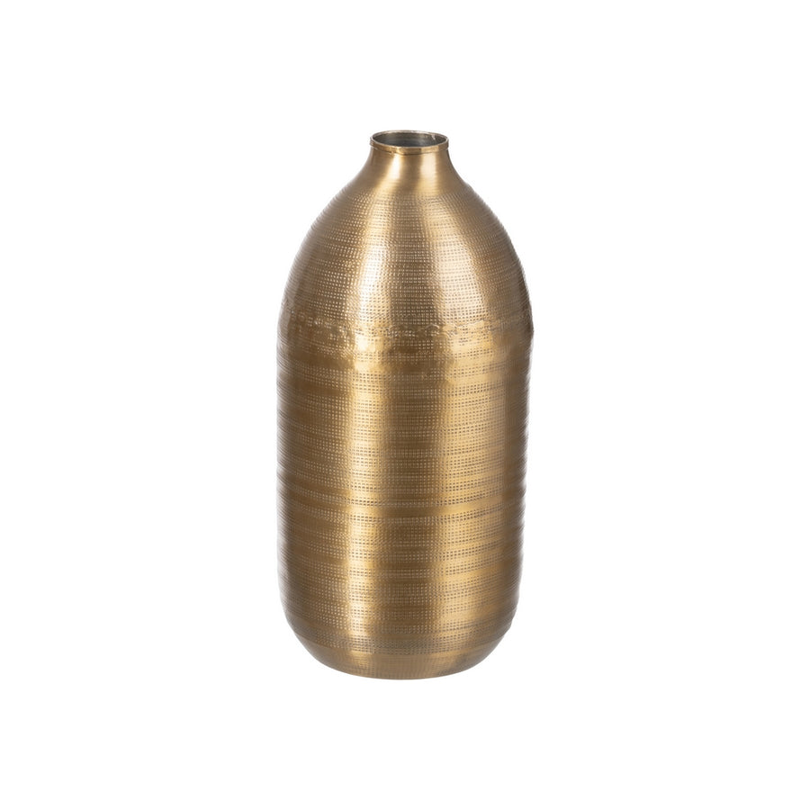 JARRÓN ORO VIEJO METAL DECORACIÓN 16,50 X 16,50 X 35,50 CM