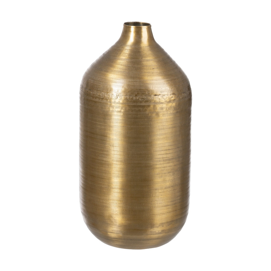 JARRÓN ORO VIEJO METAL DECORACIÓN 21,60 X 21,60 X 47,60 CM