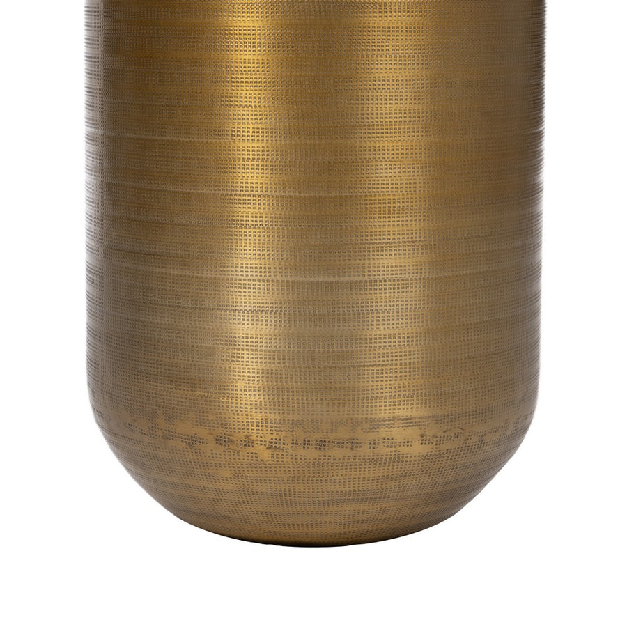 JARRÓN ORO VIEJO METAL DECORACIÓN 21 X 21 X 62,90 CM