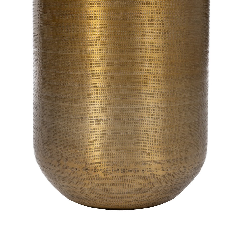 VASE OLD GOLD METAL DECORATION 21 X 21 X 62.90 CM