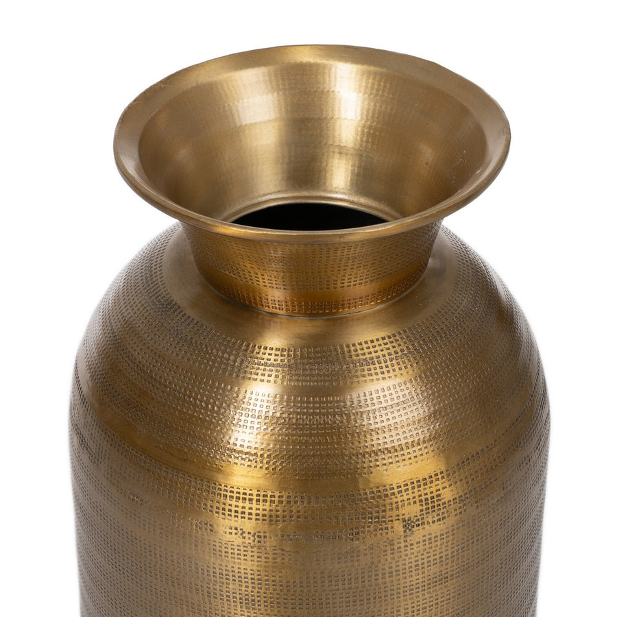 JARRÓN ORO VIEJO METAL DECORACIÓN 28 X 28 X 88,90 CM