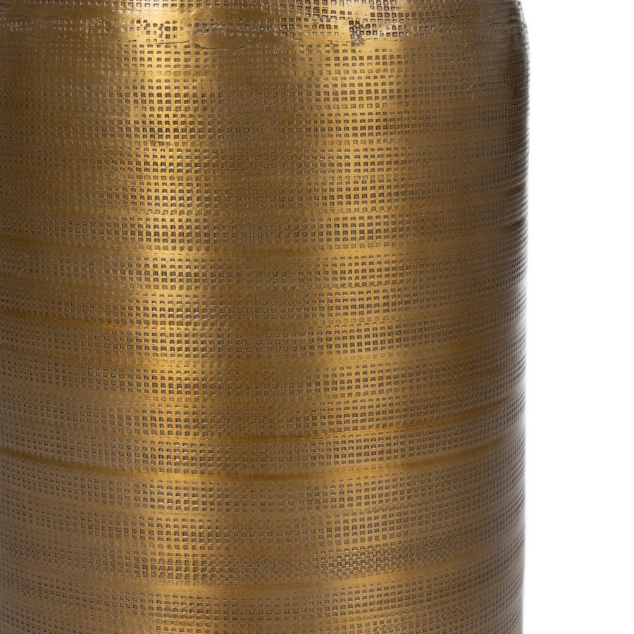 JARRÓN ORO VIEJO METAL DECORACIÓN 28 X 28 X 88,90 CM