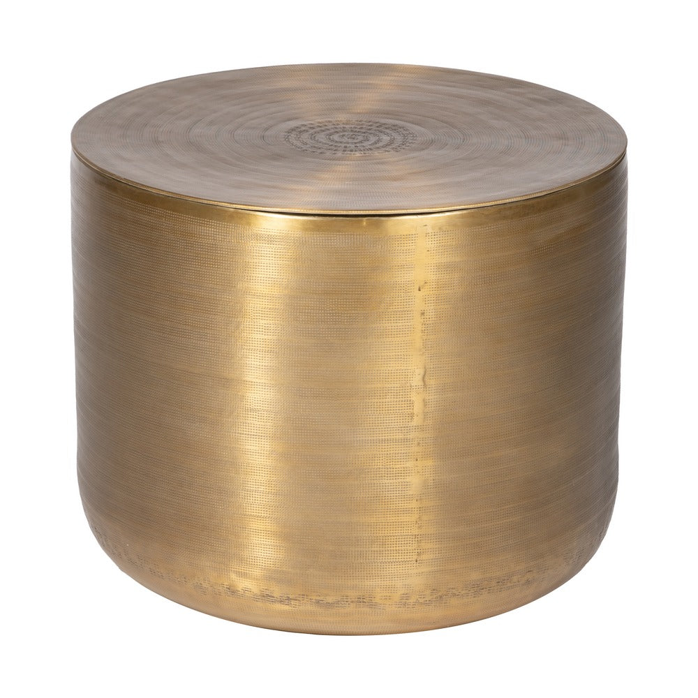 S/3 MESA AUXILIAR ORO VIEJO METAL 58,50 X 58,50 X 41,90 CM