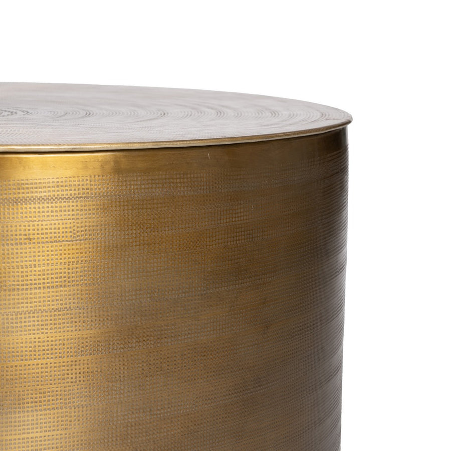 S/3 MESA AUXILIAR ORO VIEJO METAL 58,50 X 58,50 X 41,90 CM