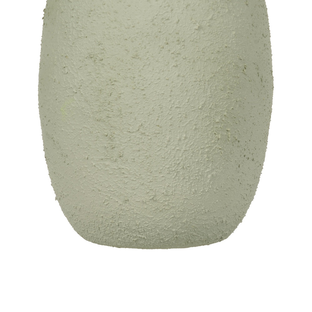 LIGHT GREEN METAL VASE 20 X 20 X 46 CM