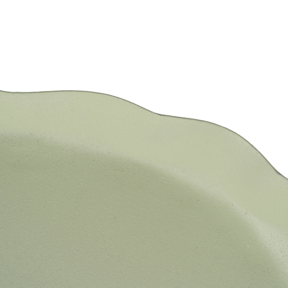 BANDEJA HOJAS VERDE METAL 40 X 24 X 7 CM