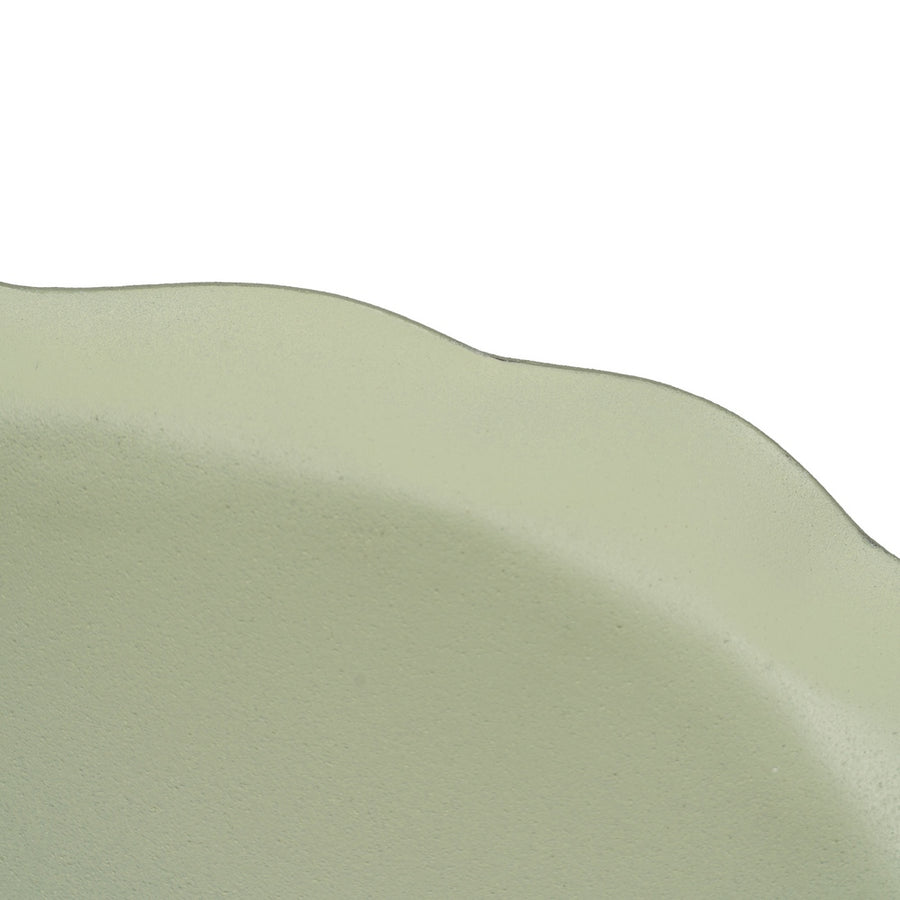 BANDEJA HOJAS VERDE METAL 40 X 24 X 7 CM