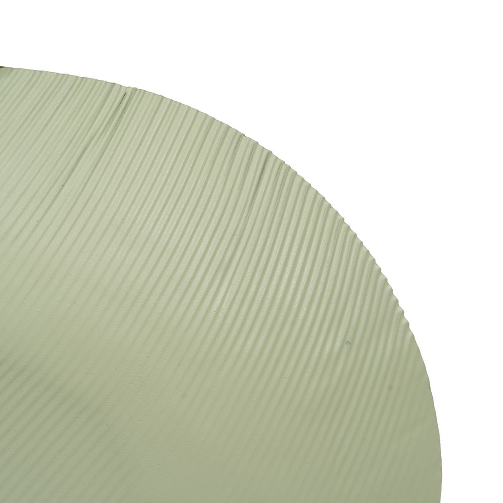 CENTRO MESA HOJAS VERDE METAL 40 X 40 X 13 CM