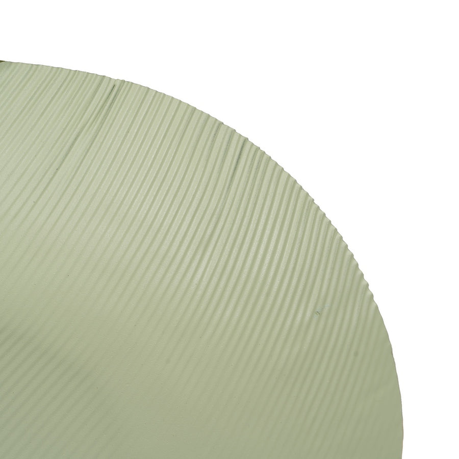 CENTRO MESA HOJAS VERDE METAL 40 X 40 X 13 CM