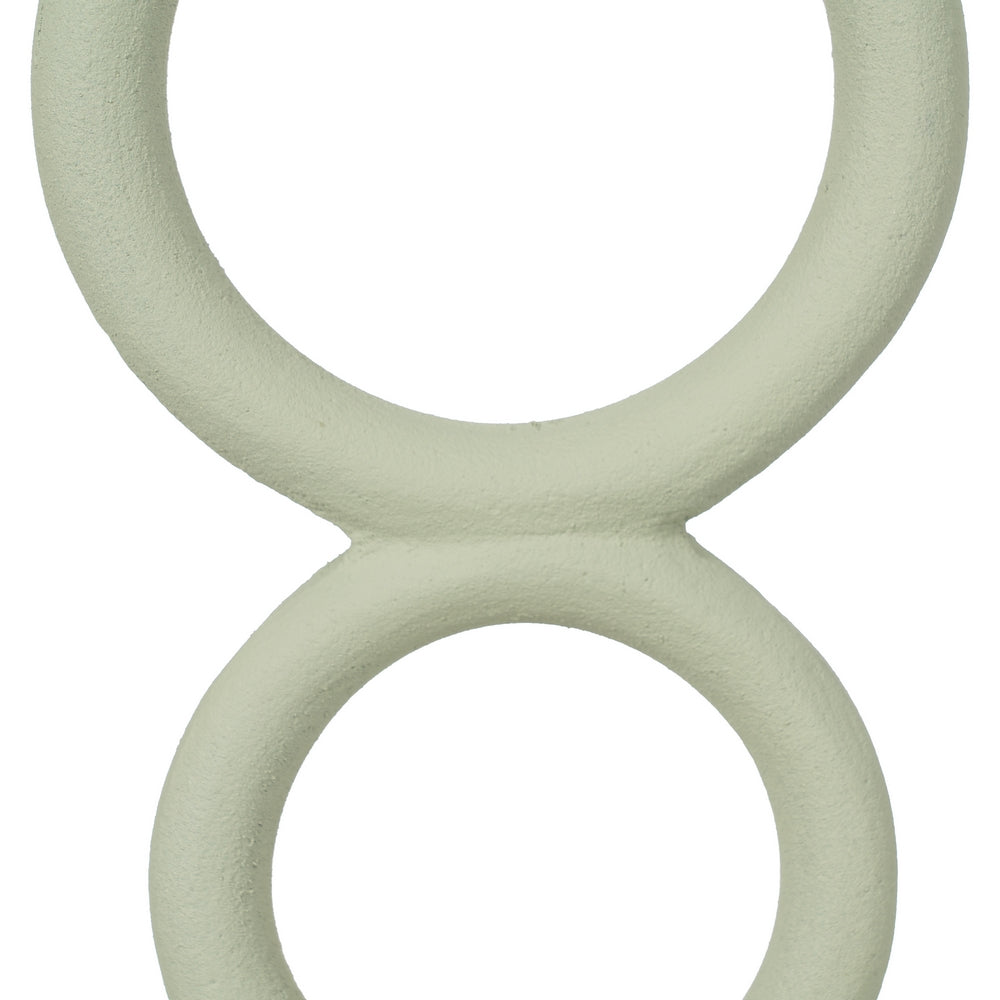 PORTAVELAS VERDE CLARO METAL 9 X 7 X 32 CM