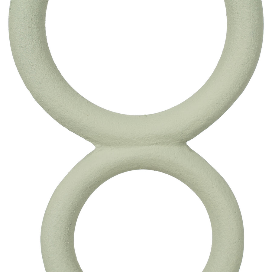 PORTAVELAS VERDE CLARO METAL 9 X 7 X 32 CM
