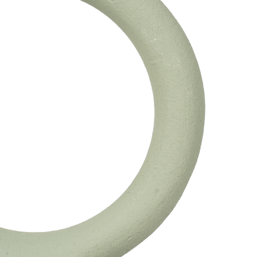 PORTAVELAS VERDE CLARO METAL 9 X 7 X 25 CM