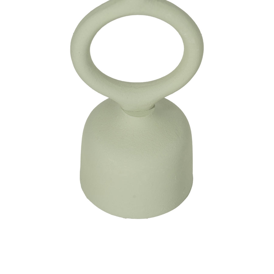 PORTAVELAS VERDE CLARO METAL 9 X 7 X 25 CM