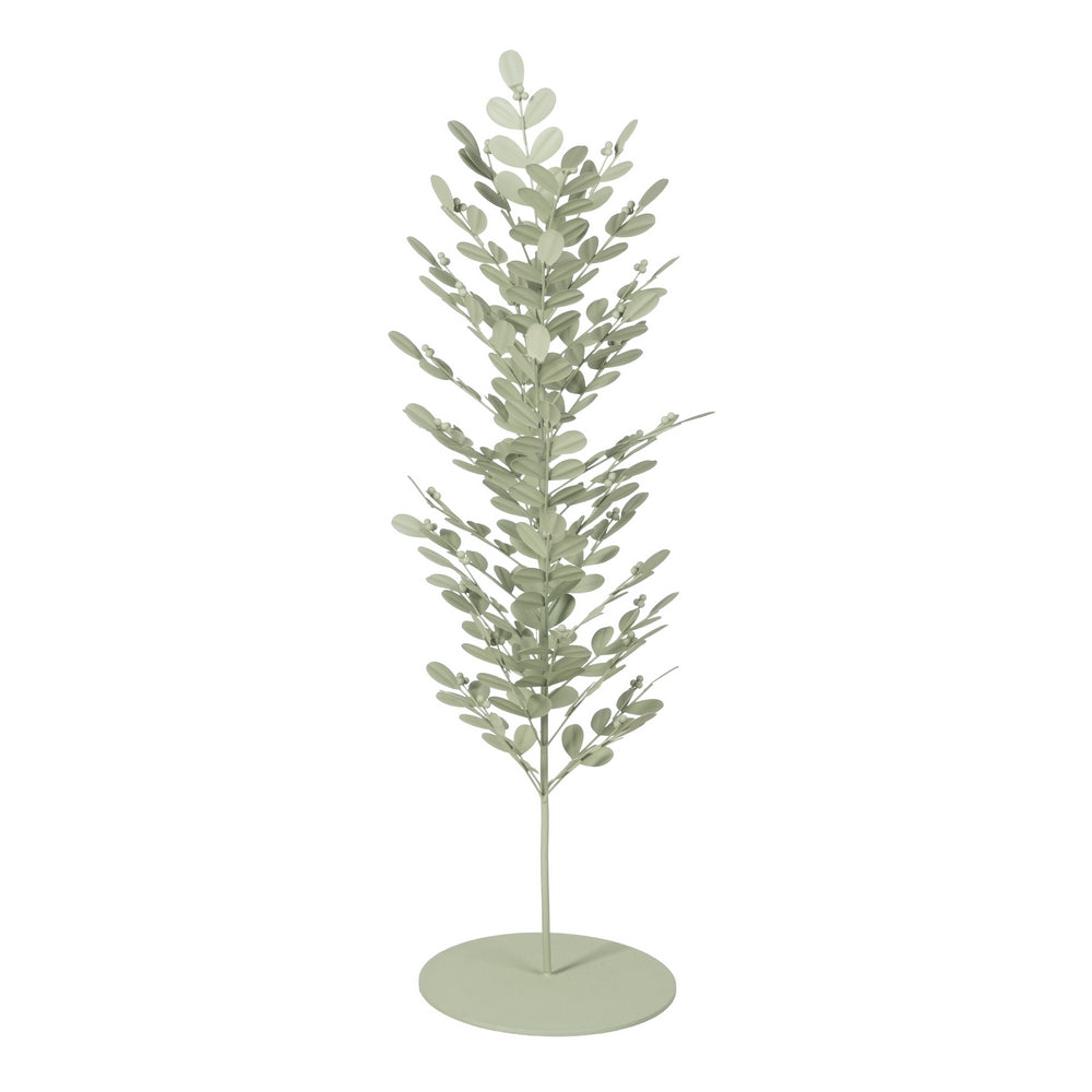 FIGURA ARBOLITO VERDE CLARO METAL 26 X 26 X 84 CM