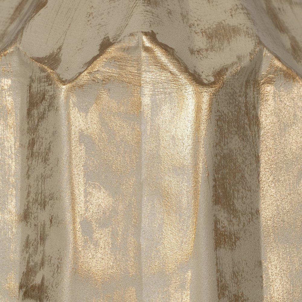 GOLD-BEIGE METAL VASE 23 X 23 X 52 CM